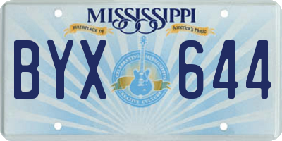 MS license plate BYX644