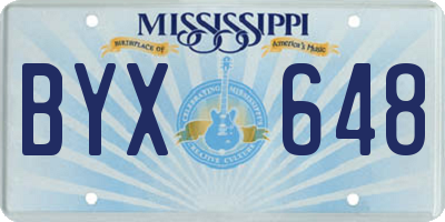 MS license plate BYX648