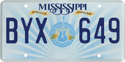 MS license plate BYX649