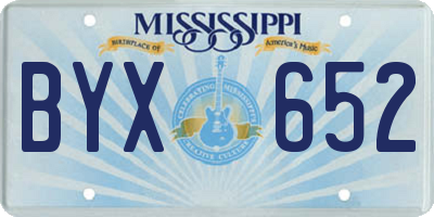 MS license plate BYX652