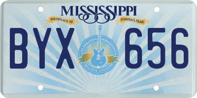 MS license plate BYX656