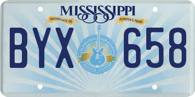 MS license plate BYX658
