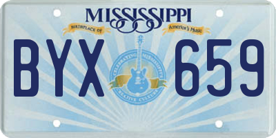 MS license plate BYX659