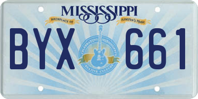 MS license plate BYX661