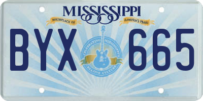 MS license plate BYX665