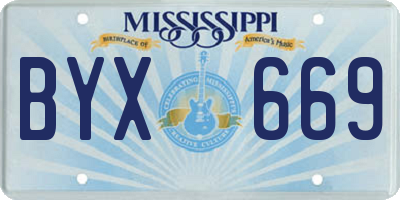 MS license plate BYX669