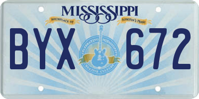 MS license plate BYX672