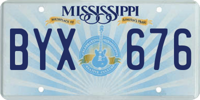 MS license plate BYX676