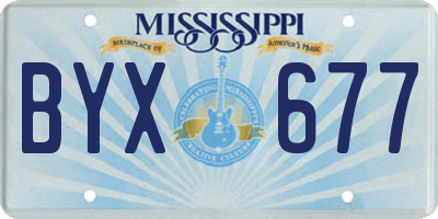 MS license plate BYX677