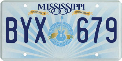 MS license plate BYX679