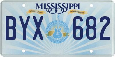 MS license plate BYX682