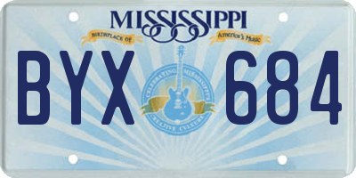 MS license plate BYX684