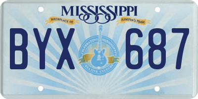 MS license plate BYX687