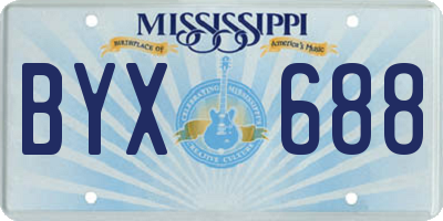 MS license plate BYX688