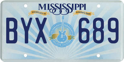 MS license plate BYX689