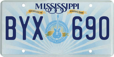 MS license plate BYX690