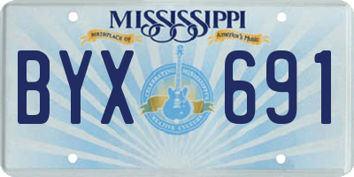 MS license plate BYX691
