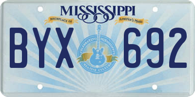 MS license plate BYX692