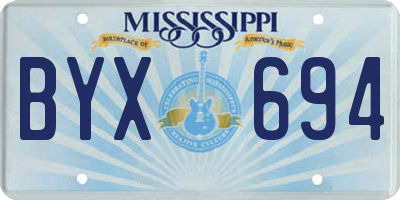 MS license plate BYX694