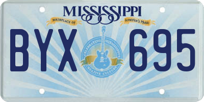 MS license plate BYX695
