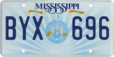 MS license plate BYX696