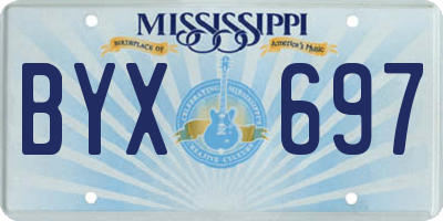 MS license plate BYX697