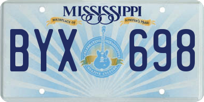 MS license plate BYX698