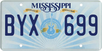 MS license plate BYX699