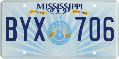 MS license plate BYX706