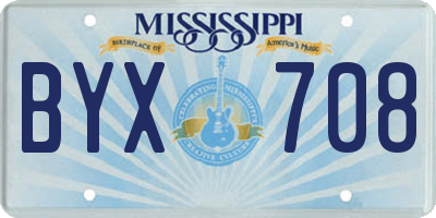 MS license plate BYX708