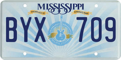 MS license plate BYX709