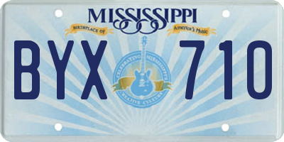 MS license plate BYX710