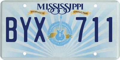 MS license plate BYX711
