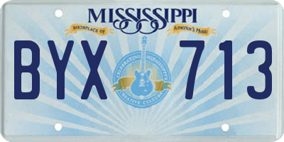 MS license plate BYX713