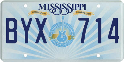 MS license plate BYX714