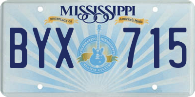 MS license plate BYX715
