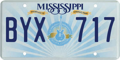 MS license plate BYX717