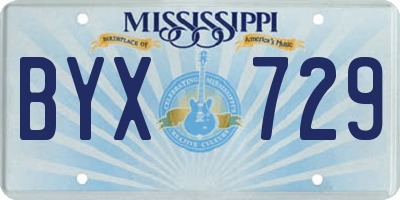 MS license plate BYX729