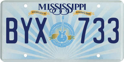 MS license plate BYX733