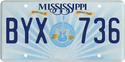 MS license plate BYX736