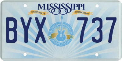 MS license plate BYX737