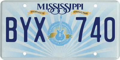MS license plate BYX740