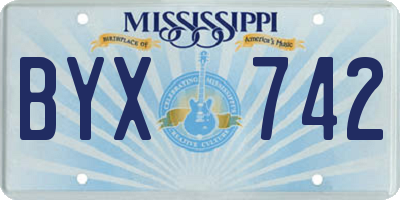 MS license plate BYX742