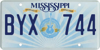 MS license plate BYX744