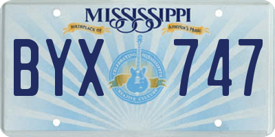 MS license plate BYX747