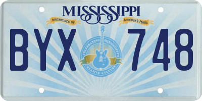 MS license plate BYX748