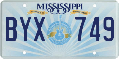 MS license plate BYX749