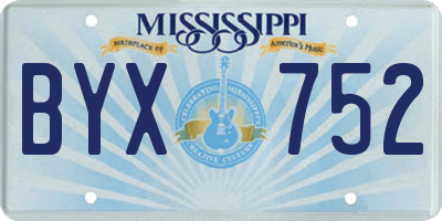 MS license plate BYX752