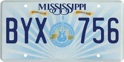 MS license plate BYX756