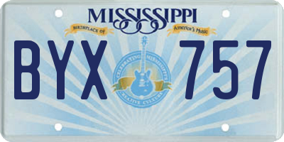 MS license plate BYX757